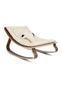 Baby Rocker LEVO in Walnut with Organic White cushion