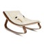 Baby Rocker LEVO in Walnut with Organic White cushion - Charlie Crane