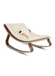 Baby Rocker LEVO in Walnut with Organic White cushion