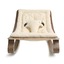 Baby Rocker LEVO in Walnut with Organic White cushion - Charlie Crane