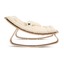 Baby Rocker LEVO in Walnut with Organic White cushion - Charlie Crane