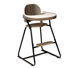 Tibu table tray noyer voor kinderstoel Tibu Black Edition - Charlie Crane