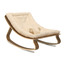 Baby Rocker LEVO in Walnut with Fur Milk cushion - Charlie Crane