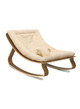 Baby Rocker LEVO in Walnut with Fur Milk cushion