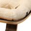 Baby Rocker LEVO in Walnut with Fur Milk cushion - Charlie Crane