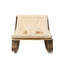 Baby Rocker LEVO in Walnut with Fur Milk cushion - Charlie Crane