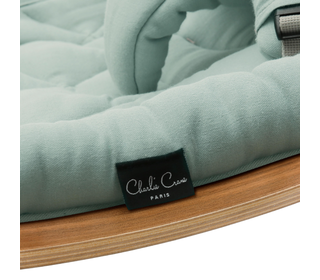 Baby Rocker LEVO in Walnut with Farrow cushion - Charlie Crane