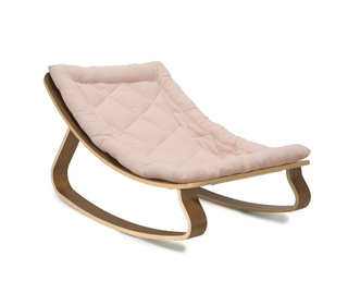 Baby Rocker LEVO in Walnut with Nude cushion - Charlie Crane