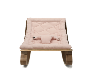 Baby Rocker LEVO in Walnut with Nude cushion - Charlie Crane