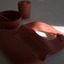 Baby's dinnerware set - brick - Cink