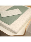 Mattress cover PUDI Pearl Blossom & 2 swaddles Pearl Blossom and Lichen