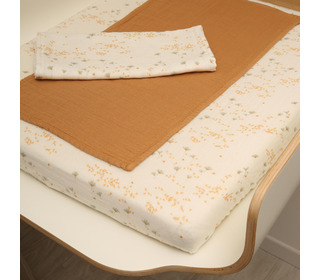 Mattress cover PUDI Pia & 2 swaddles Pia and Camel - Charlie Crane