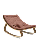 Baby Rocker LEVO in Walnut with Bois de Rose cushion