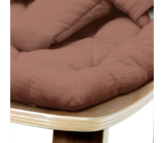 Baby Rocker LEVO in Walnut with Bois de Rose cushion - Charlie Crane