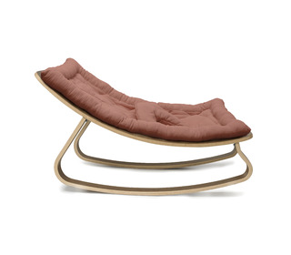 Baby Rocker LEVO in Walnut with Bois de Rose cushion - Charlie Crane