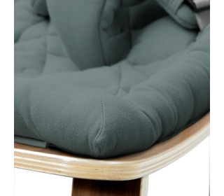 Baby Rocker LEVO in Walnut with Orage cushion - Charlie Crane