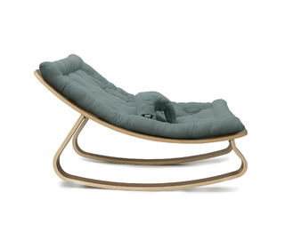 Baby Rocker LEVO in Walnut with Orage cushion - Charlie Crane