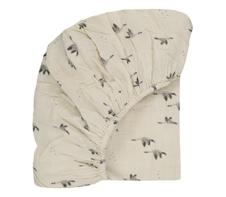 Fitted Sheet for Kumi Crib - goose - Charlie Crane