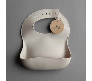 Silicone bib - fog - Cink