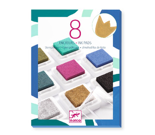 Paint palettes - 8 inkers and 1 cleaner - chic - Djeco