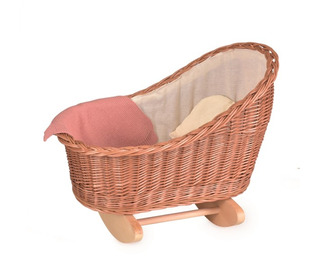 Wicker cradle with knitted blanket - Egmont Toys