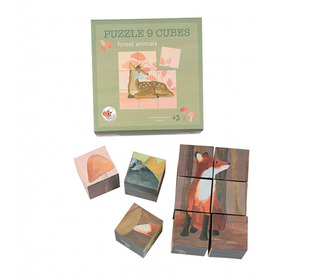 Kubuspuzzel 9 stuks - bos - Egmont Toys
