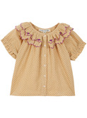 Blouse - pois vert