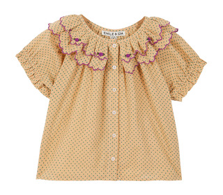 Blouse - pois vert - Emile et Ida
