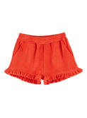 Short volant eponge - coquelicot