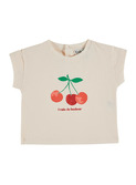 T-shirt imprime place fruit - crème