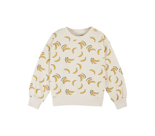 Sweat eponge imprime - banane crème - Emile et Ida