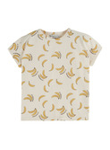 T-Shirt imprime all over - banane crème