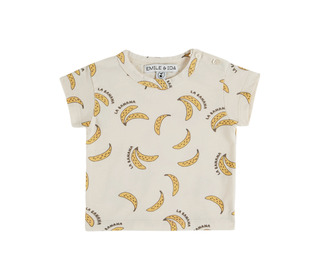 T-Shirt imprime all over - banane crème - Emile et Ida