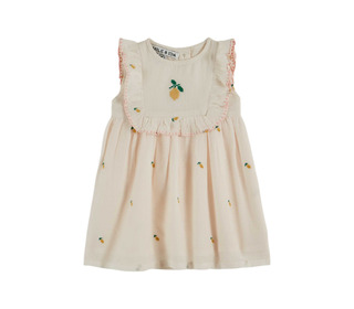 Robe brodé - citrons crème - Emile et Ida
