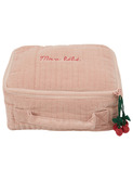 Trousse de naissance - velours rose peony