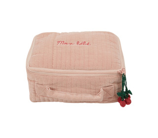 Trousse de naissance - velours rose peony - Emile et Ida