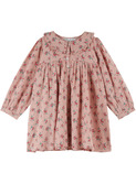 Robe ample rose à fleurs rouges - aster