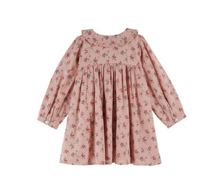 Robe ample rose à fleurs rouges - aster - Emile et Ida