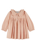 Robe ample à carreaux rose - ecolier