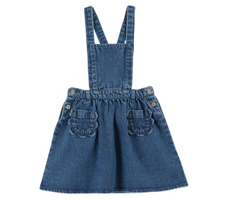 Robe tablier en coton denim - Emile et Ida