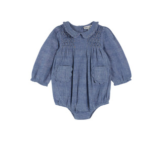 Combibloomer smocké - chambray - Emile et Ida