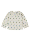 Blouse jersey col fleur - scarlet