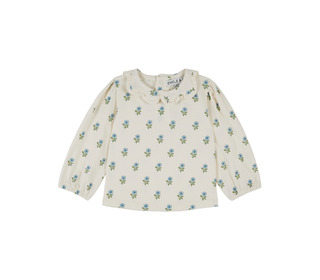 Blouse jersey col fleur - scarlet - Emile et Ida