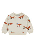Sweatshirt imprimé allover - renard ecru