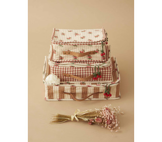 Valise - vichy acajou - Emile et Ida