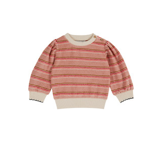 Sweat eponge - rayure rosette│Emile et Ida