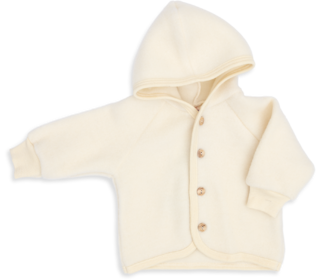 Hooded jacket, with wooden buttons - natural - Engel Natur Hooded jacket, with wooden buttons - natural - Engel Natur
