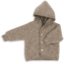 Hooded jacket, with wooden buttons - walnut mélange - Engel Natur