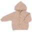 Hooded jacket, with wooden buttons - sand mélange - Engel Natur