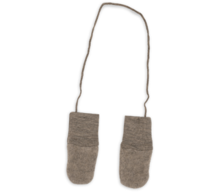 Baby mittens - walnut mélange - Engel Natur